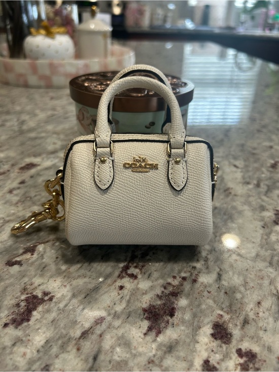 Coach Accessories - Coach Light Cream Mini Satchel Bag Charm /Keychain - NWOT